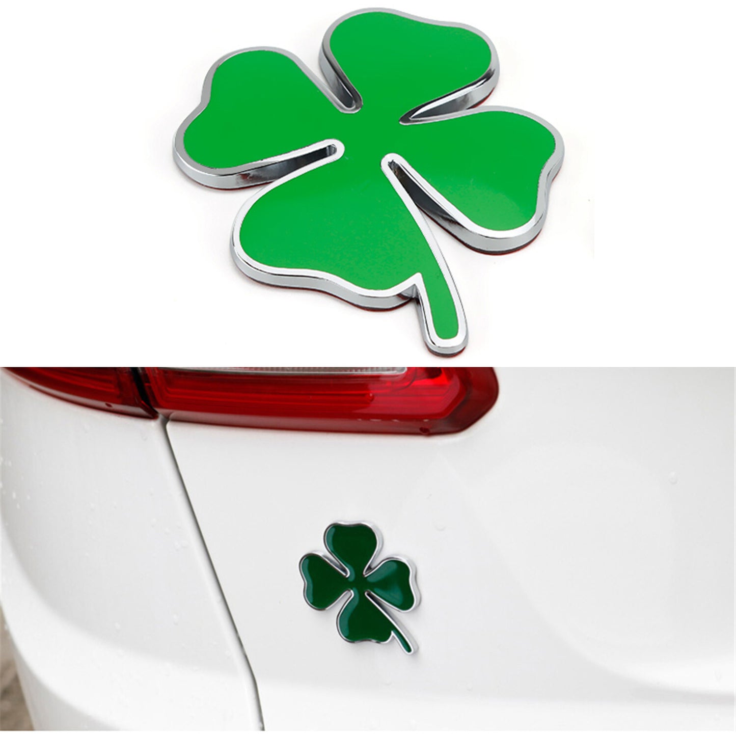 2 PACK Four-leaf Clover Car Emblem Trim for Alfa Romeo Giulia for Stelvio 2017-2022