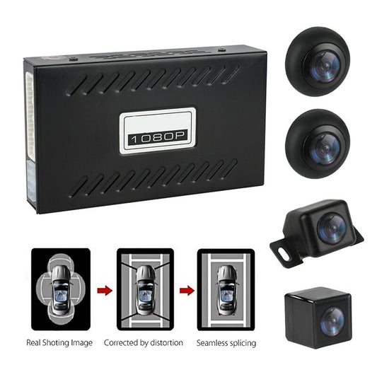 3D Car Surround Bird View Panoramic System Seamless Reversing Driving 4 Camera