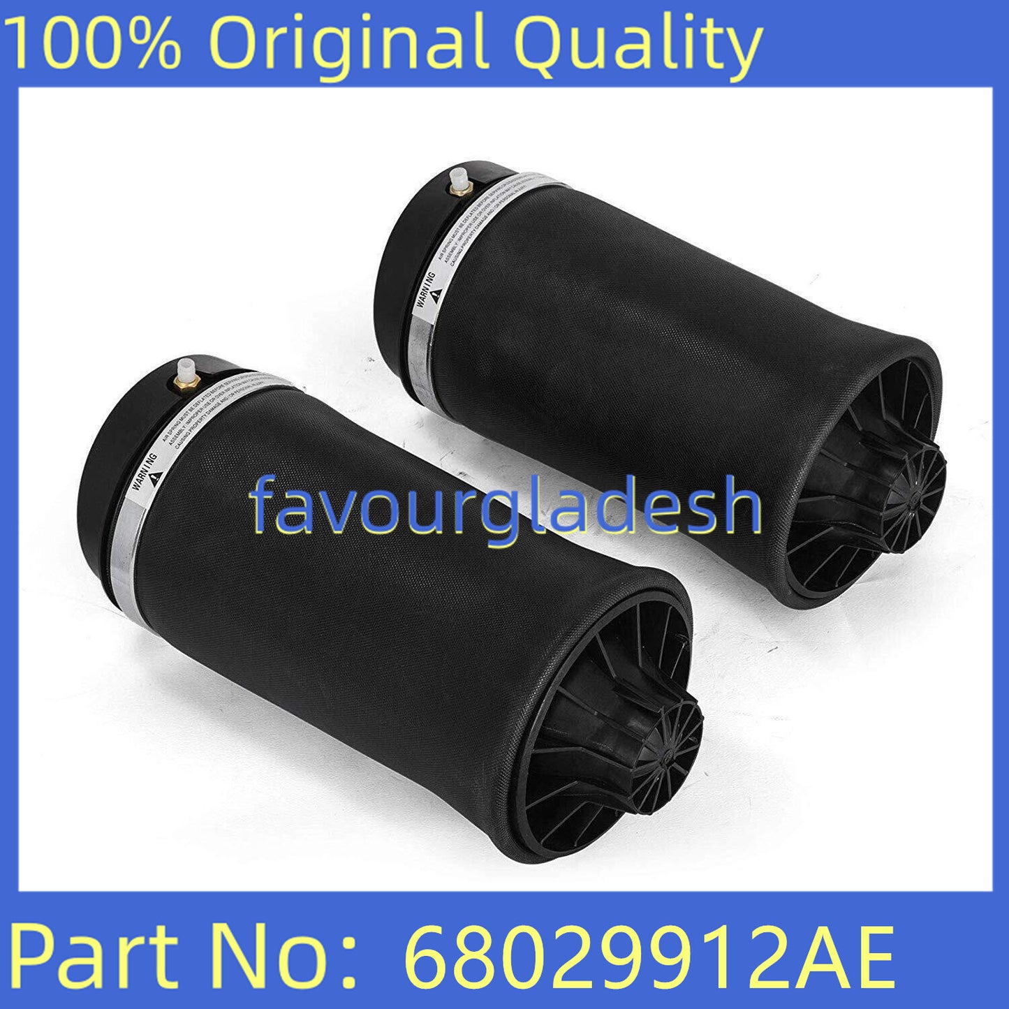 Pair Rear Air Suspension Spring Bag for Jeep Grand Cherokee WK2 68029912AE