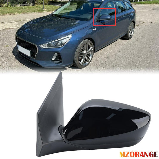 F¨¹r for Hyundai I30 GD 2012-2017 Spiegelglas Au?enspiegel Mit Heizung Link Schwarz