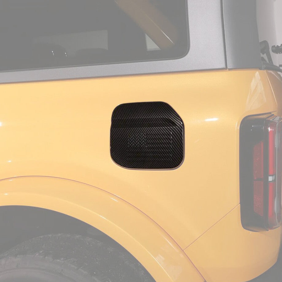 Carbon fiber automotive fuel tank cap trim accessory for Ford for Mustang 21-24 gas tank door