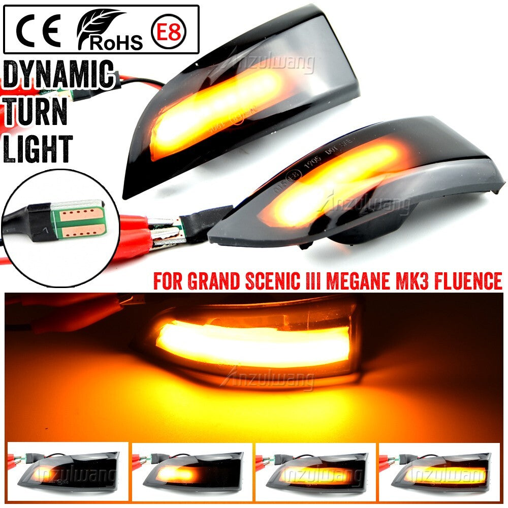 Dynamic Turn Signal Light for Renault Megane Fluence Grand Scenic III
