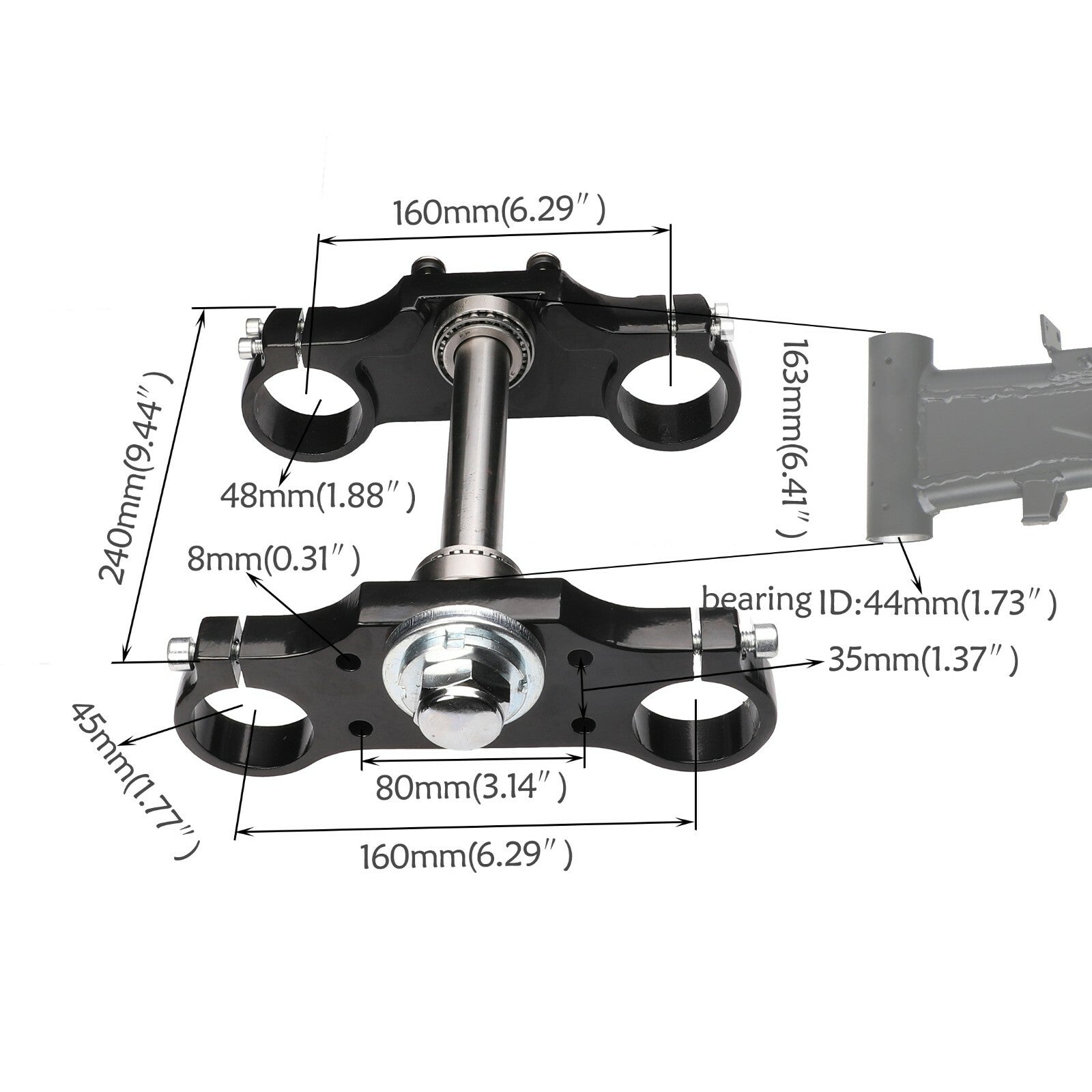 17-inch complete large wheel kit, 70/100-17 tires, rims + fork, 125cc/150cc bicycle.