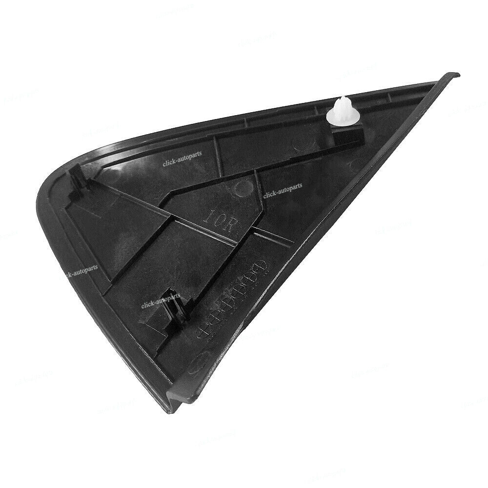 Black Fits for Toyota Yaris Hatchback Front Mirror Right Corner Triangle Trim Fender