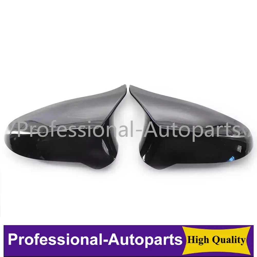 pair of glossy black side mirror caps for BMW F80, M3, F82, M4 (15-2020)