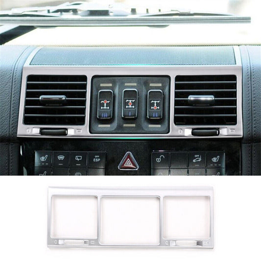 Silver ABS CenterControl Air Vent Outlet Trim for Benz G Class W463 G500 2004-11