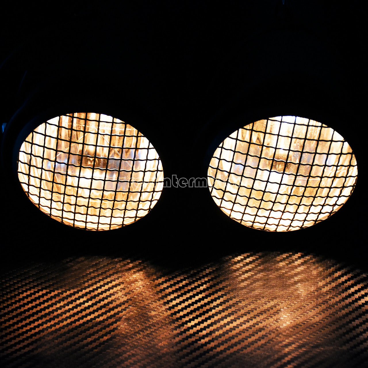 Grid Universal Twin Headlight Motorcycle Double Dual Lamp Street Fighter Racer