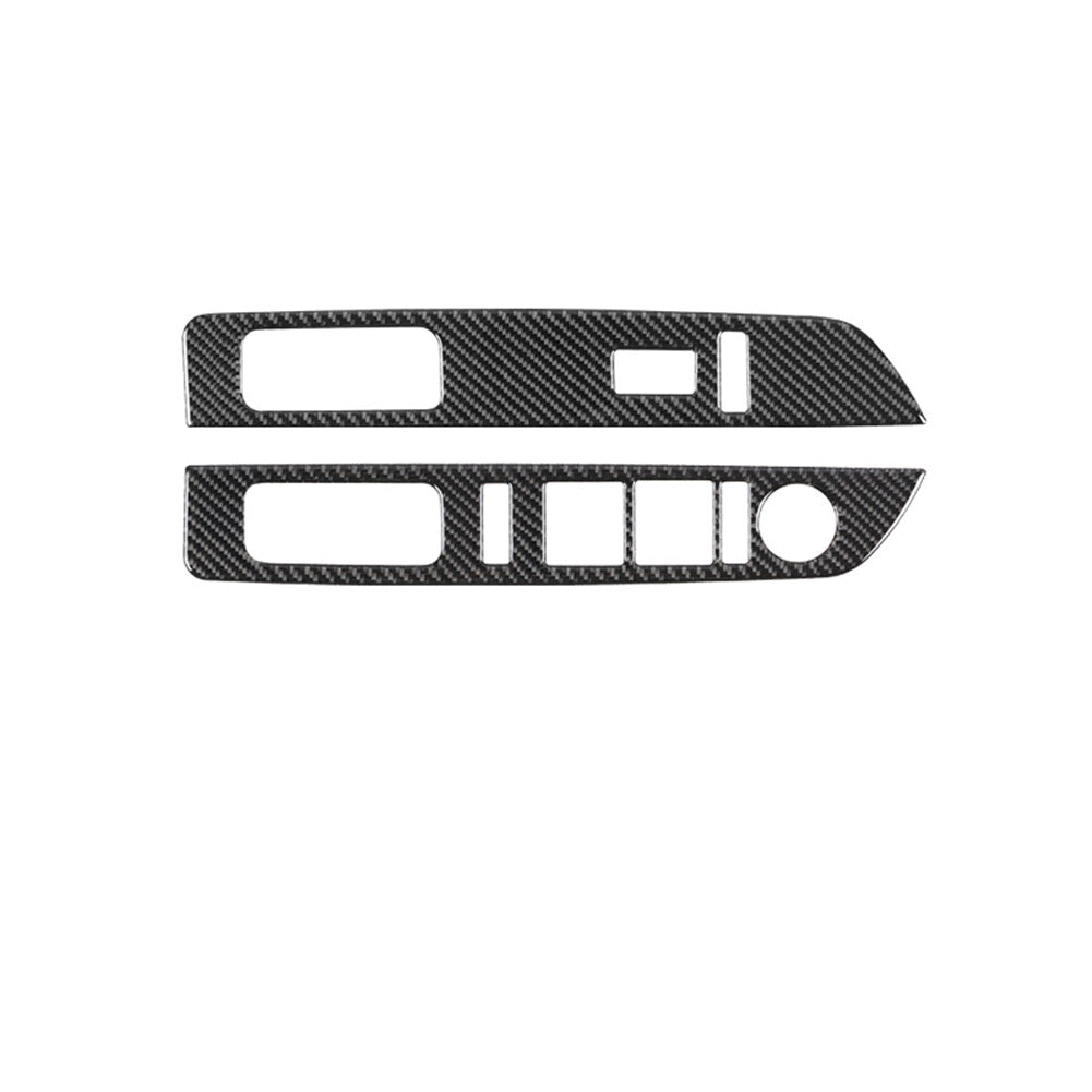 2Pcs Carbon Fiber Interior Front Window Control Cover Trim for Lincoln for Navigator