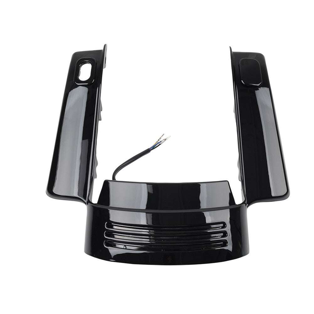 Rear Mudguard Fascia Extension Filler W/ Light for Harley Street Road Glide