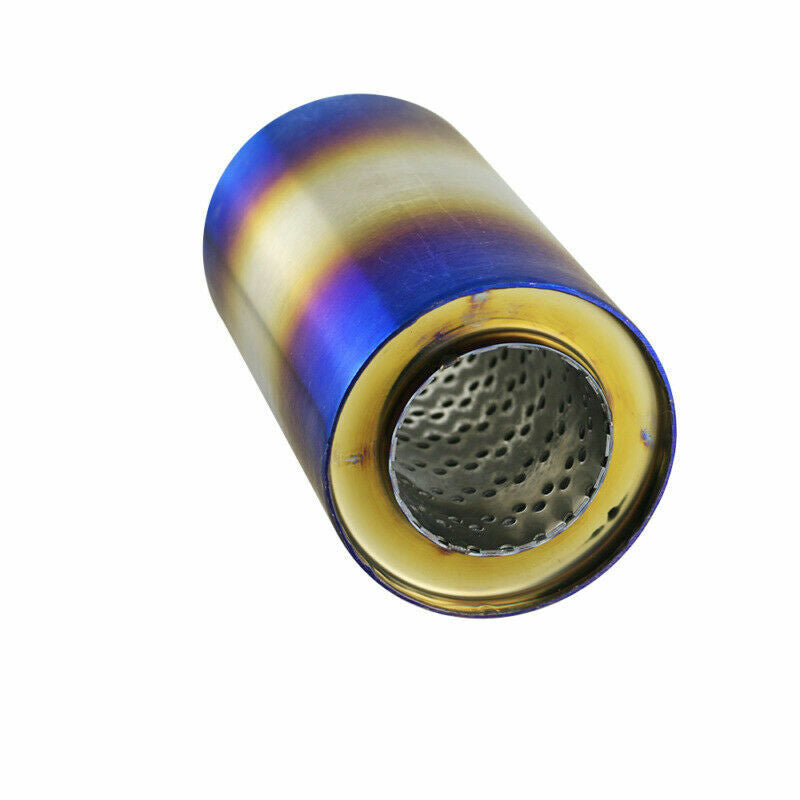 2.5 Exhaust Silencer Resonator Exhaust Muffler Pipe Blue Stainless 180mm Length