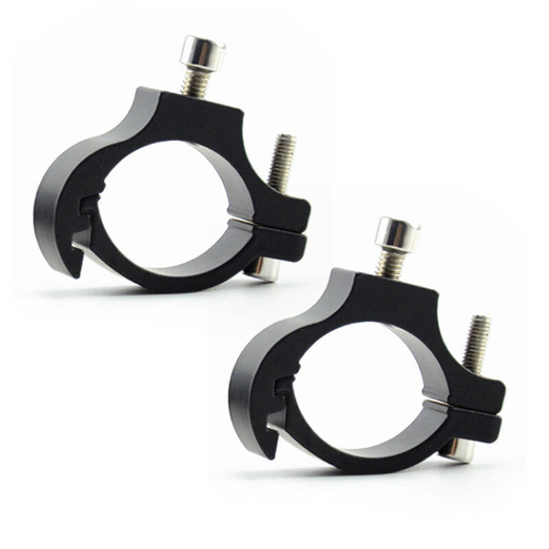 2-Piece Motorcycle 21-35mm Handlebar Fork Clip LED Headlight Mount Assembly