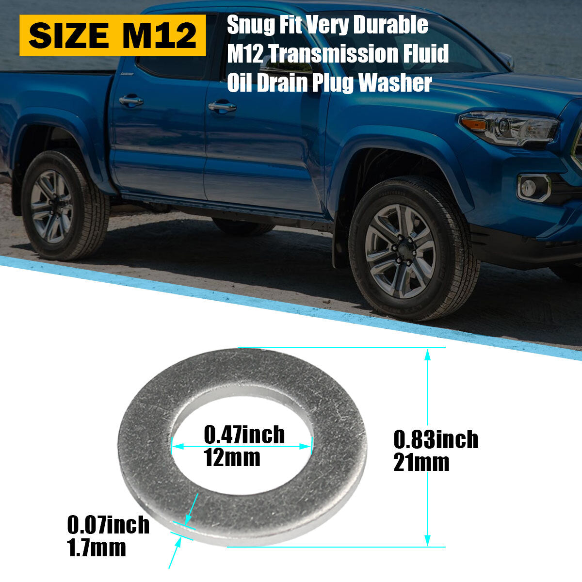 100PCS 90430-12031 12mm Oil Drain Plug Gasket Crush Washer Hole for Toyota for Scion