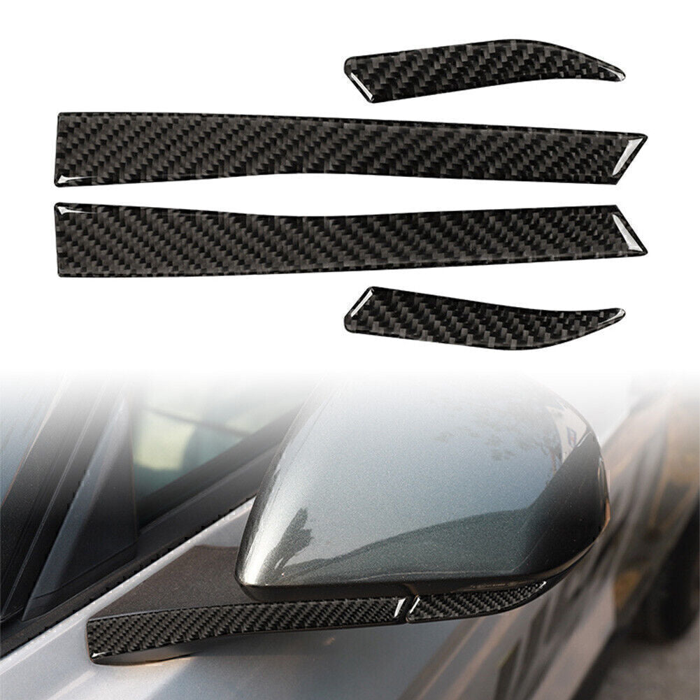 Auto-R¨¹ckspiegel-Zierleisten-Abdeckung f¨¹r for Ford for Mustang 15+ Carbon-Faser-Stil