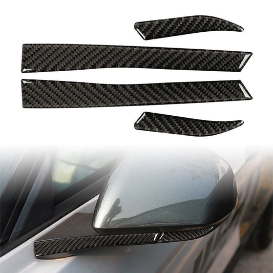 Auto-R¨¹ckspiegel-Zierleisten-Abdeckung f¨¹r for Ford for Mustang 15+ Carbon-Faser-Stil