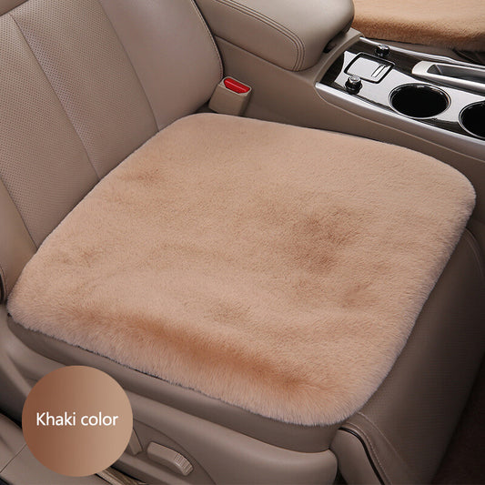 1Pc Car for Seat Cover Front Cushion Plush Soft Comfort Pad Protector Mat Warm Khaki