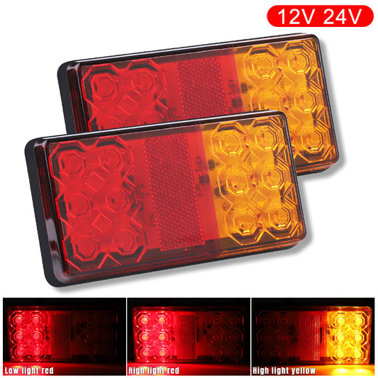 Rectangle Tail Stop Light Rear Lamps Indicator Trailer for Truck Lorry Caravan
