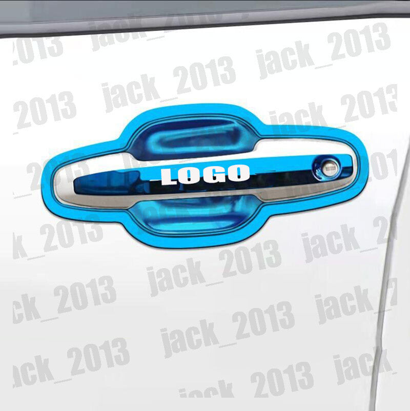for Ford Focus 2019-2023 Blue Steel Side Door Handle Base Bowl Cup Covers Trim