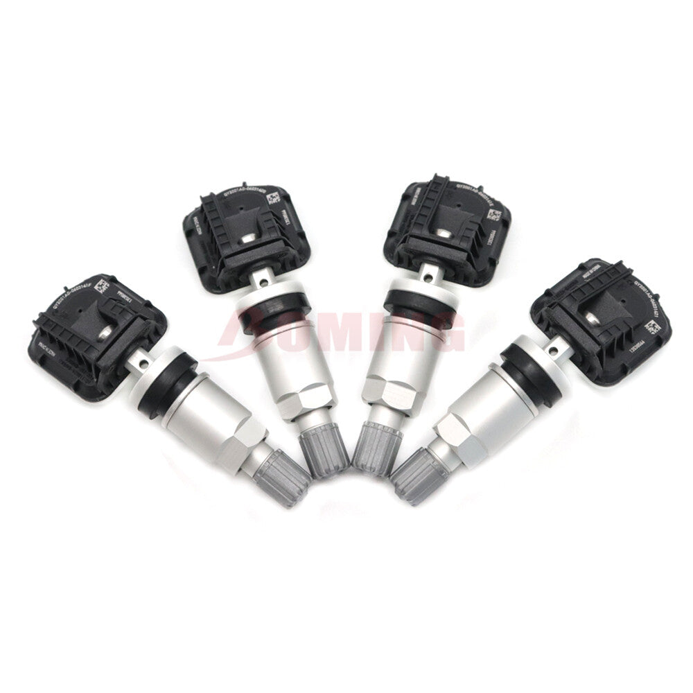 4-pack of new TPMS (Tire Pressure Monitoring System) sensors, model 13538566, for Buick Envision 2021 and 2022.