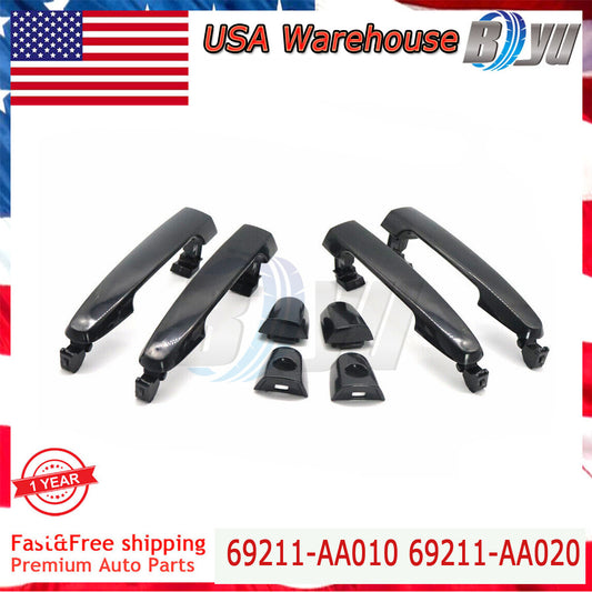 4X New Front Rear Left Right Black Door Handle for Toyota for Corolla Matrix 03-08