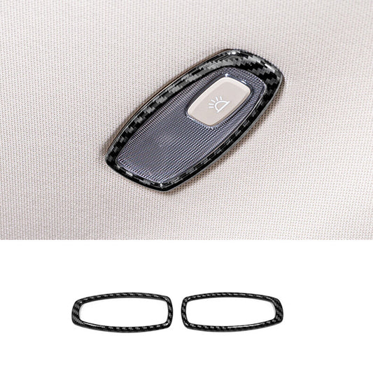 for Kia Carnival 2022-2023 Carbon Fiber Side Reading Light Frame Cover Trim 2pcs