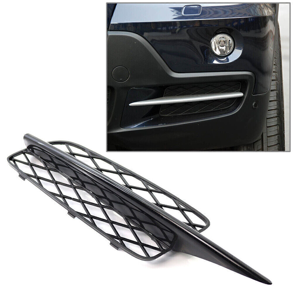 Front Bumper Fog Light Grill Grille Black ABS for BMW X5 E70 2007-2010 Left Side