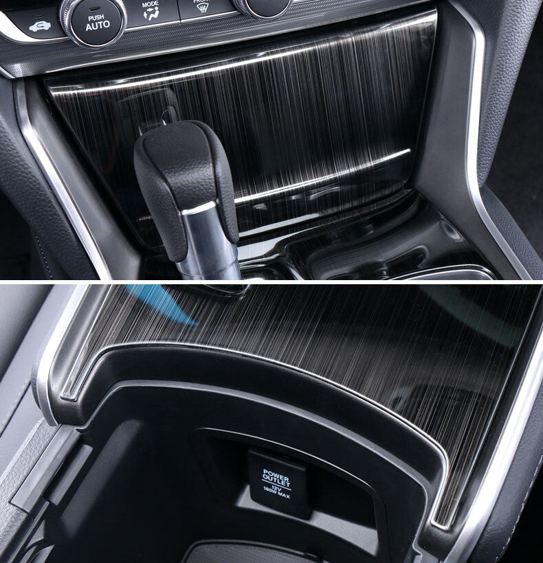 Console Gear Shift Frame Cover Trim 2 for Honda Accord 2018-2022 Black Titanium