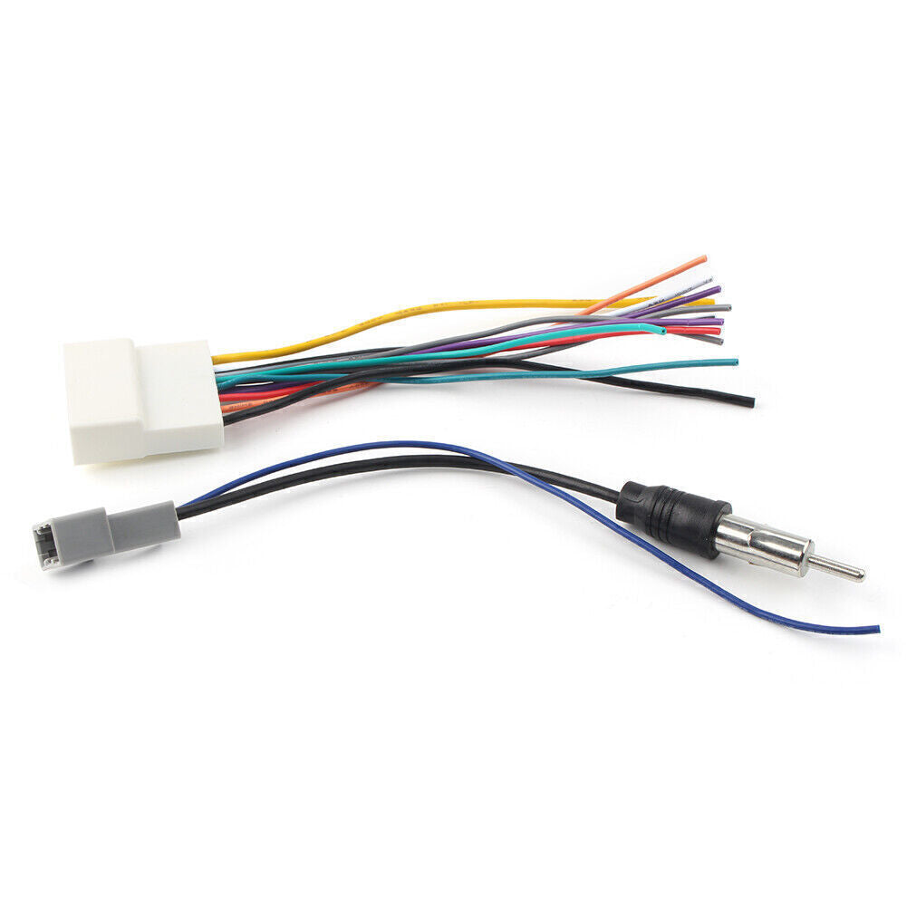 Radio Stereo Wiring Harness + Antenna Adapter Combo Fit 2007-2014 for Nissan Auto US