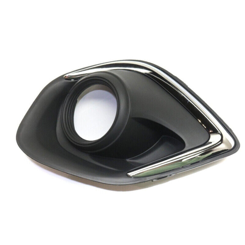 A pair of front bumper fog light bezel trims for the 2013-2015 for Mitsubishi Outlander Sport.