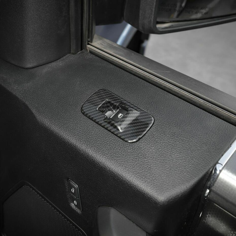 Car window lift switch cover trim for Ford F150 15-20 accessories, carbon fiber.