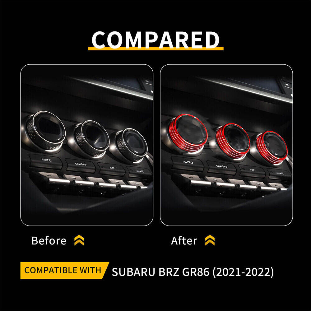 Red Air Conditioning Control Button Switch Button for Subaru BRZ GR86 2021-2022