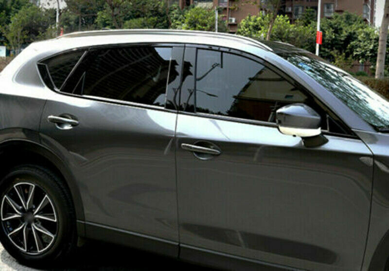 Glossy Black Lower Window Strip Sill Molding Cover Trim for Mazda CX-5 2017-2021