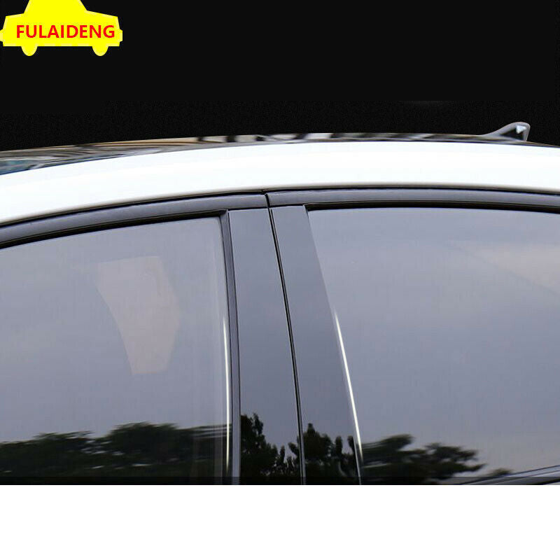 8P for Hyundai for Tucson 2016-2018 Black Window Pillar Posts Mirror Plate Molding