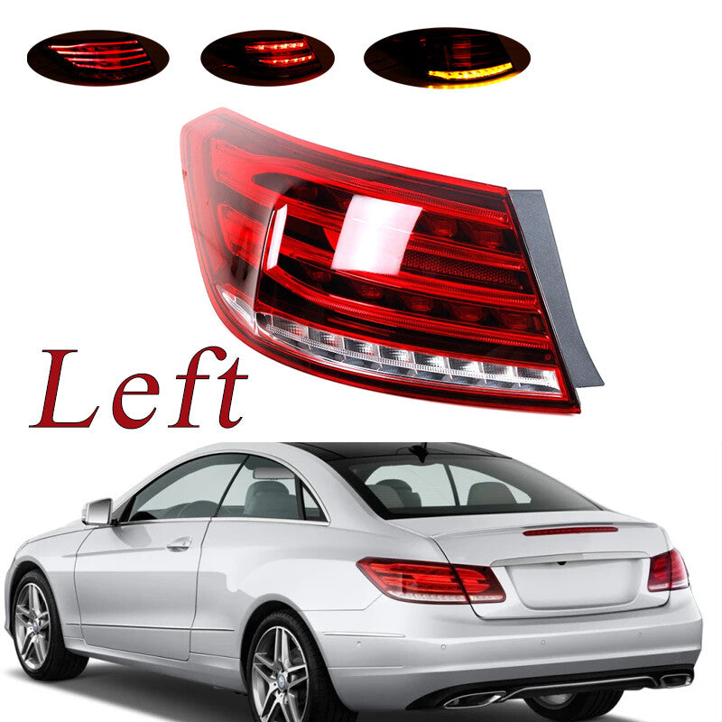 Left LED taillights are suitable for Mercedes-Benz W207, A207, C207, E-Klasse Coupe, and Cabrio (2014-2017).