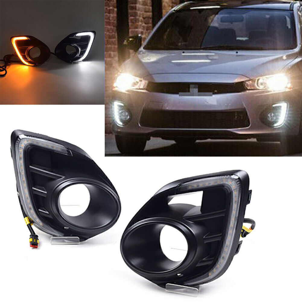 for Mitsubishi Lancer 2016-2018 17 LED Daytime Running Light DRL Front Fog Light