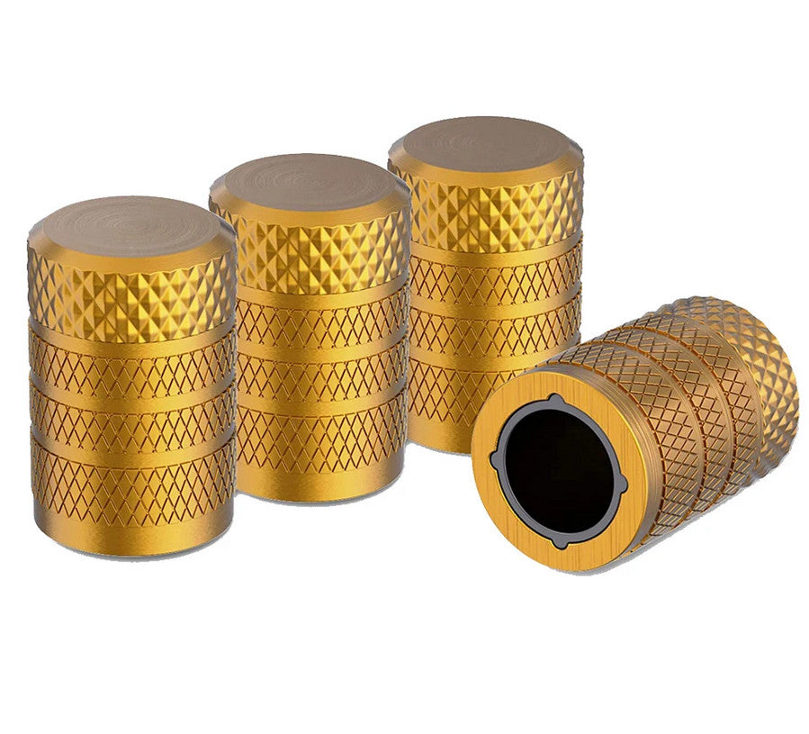 4-piece universal black tire valve cover rod air dust cover for Cadillac