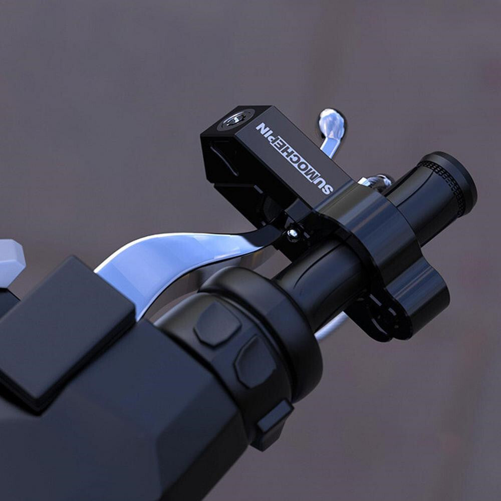 Motorcycle helmet lock, anti-theft safety brake horn grip lock, suitable for handlebars.