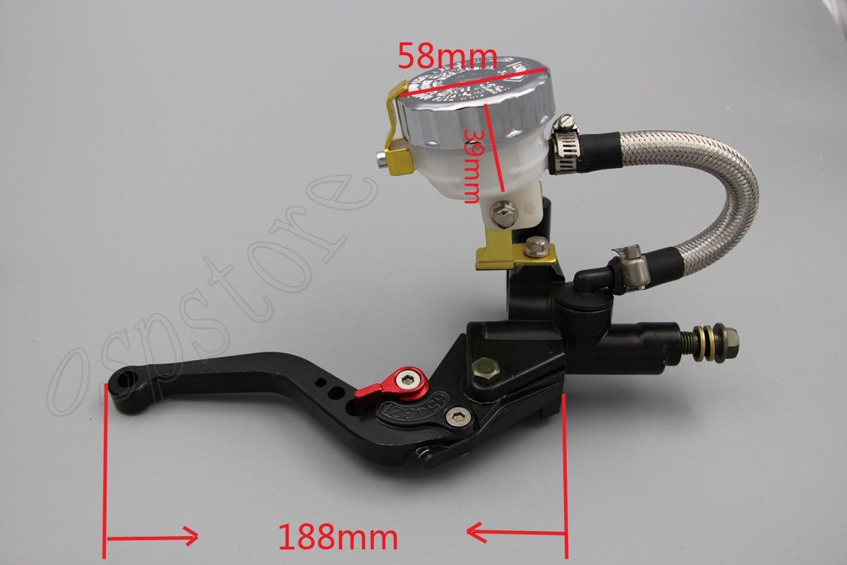 Fit for Suzuki 7/8 22mm Motorcycle Brake Levers Master Cylinder Reservoir Set