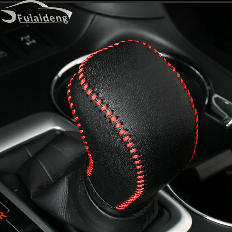for Toyota Highlander 14-19 Leather Hand-stitched Car Gear Shift Knob Cover Trim