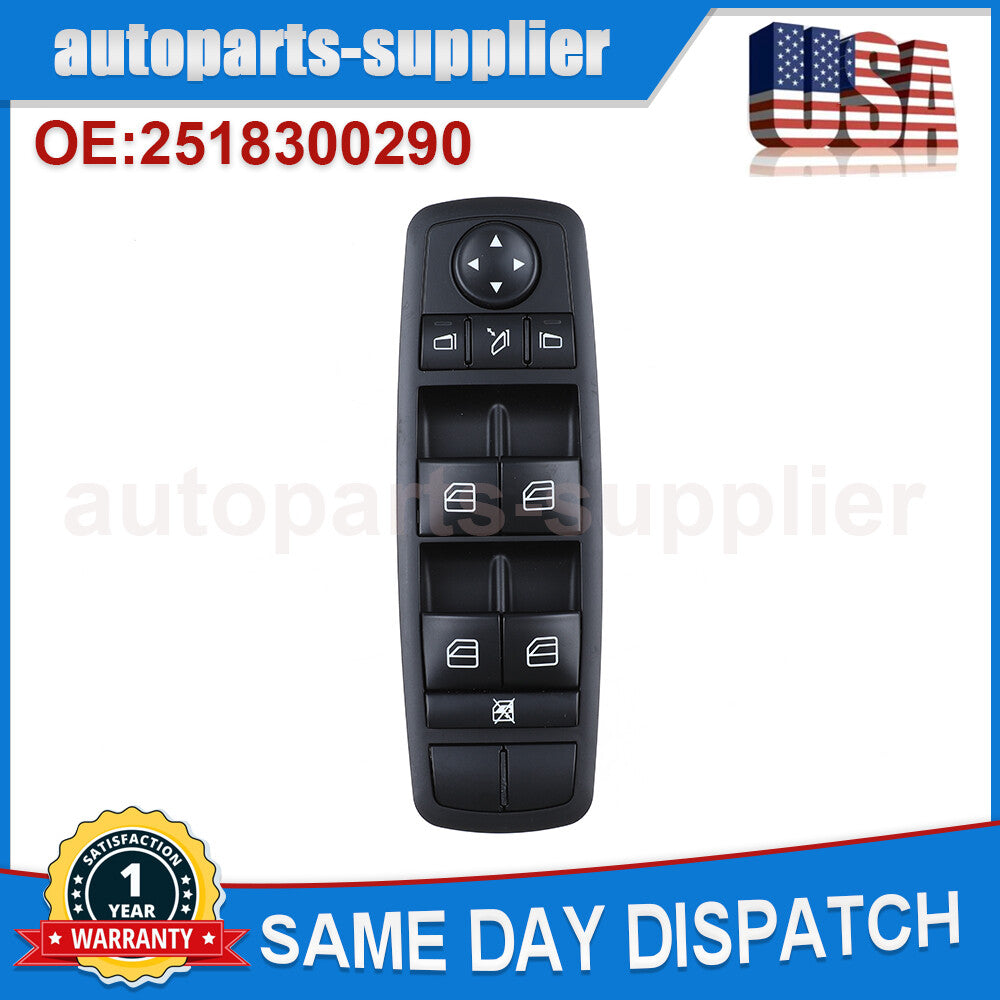Master Power Window Switch Front Drive Side for 2007-2011 for Mercedes-Benz ML350