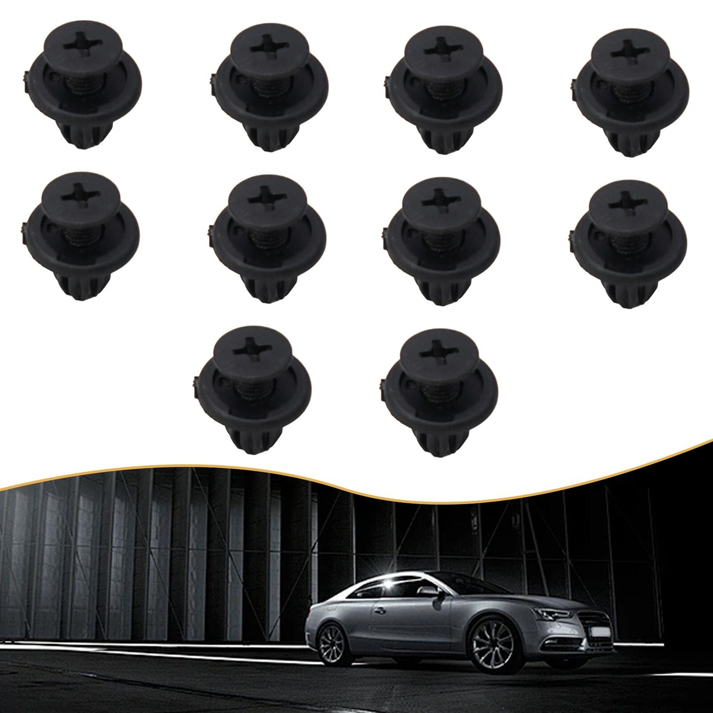 10-Piece Inner Wheel Arch Liner Fastener Clip for Mini Cooper R50 R52 R56