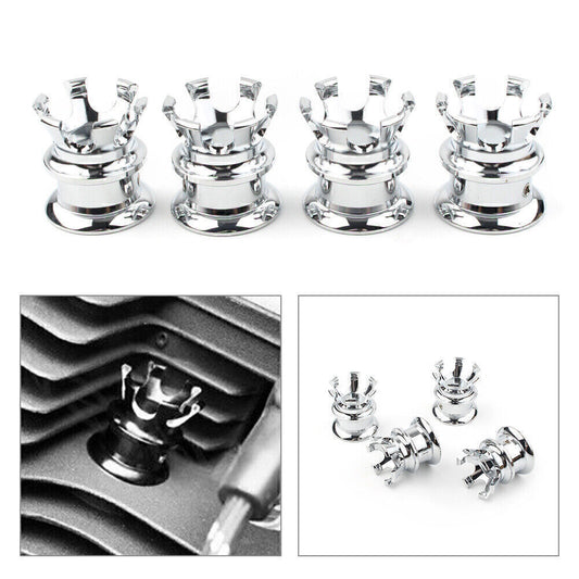 Motorbike Engine Head Bolt Topper Cap Cover Trim Fit Sportster XL883 1200 Chrome