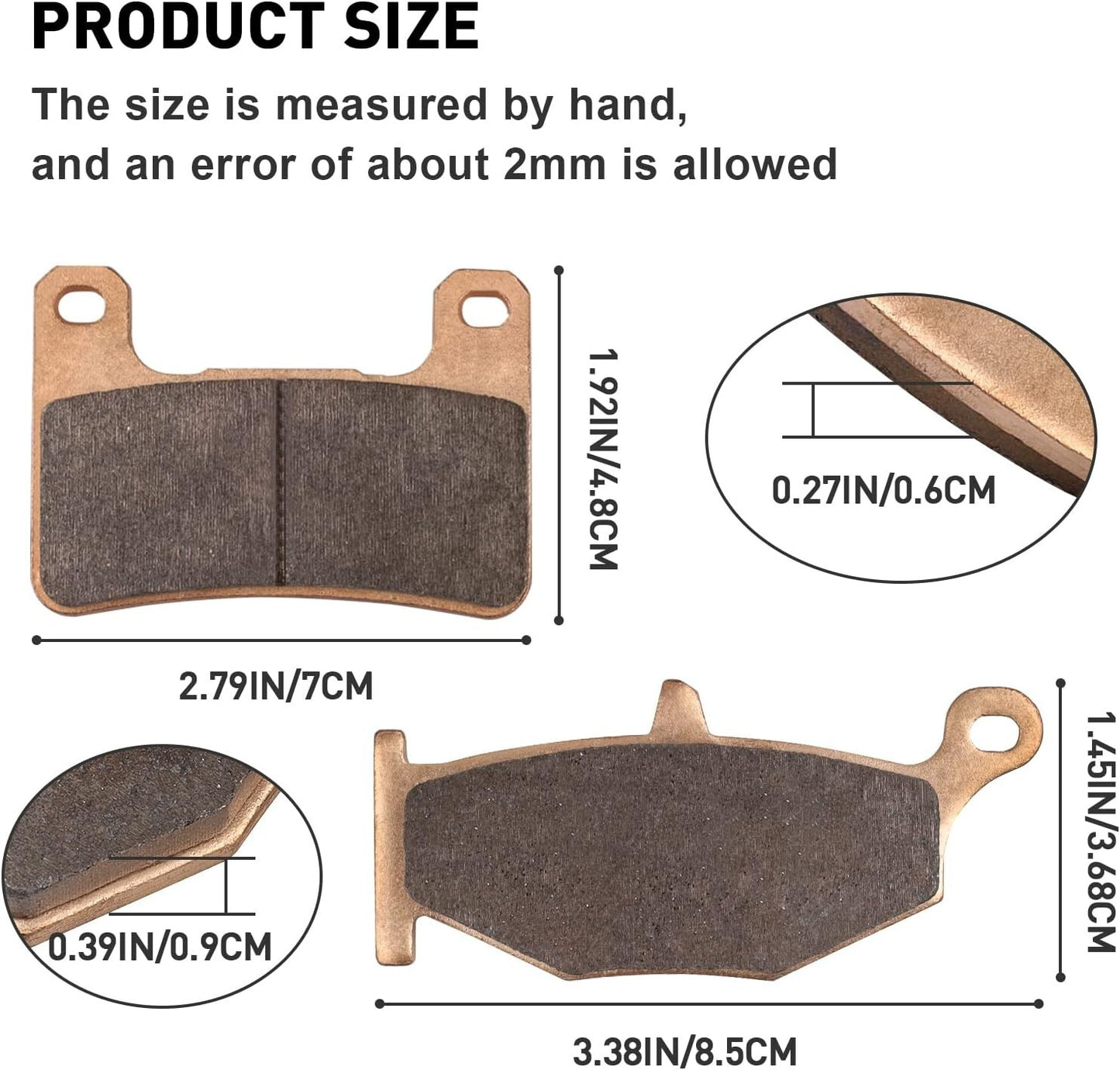 Brake Pads for Vstrom DL 1000/1000XT,GSXR1000 K7/K8,Hayabusa GSX1300 GSX1300RA