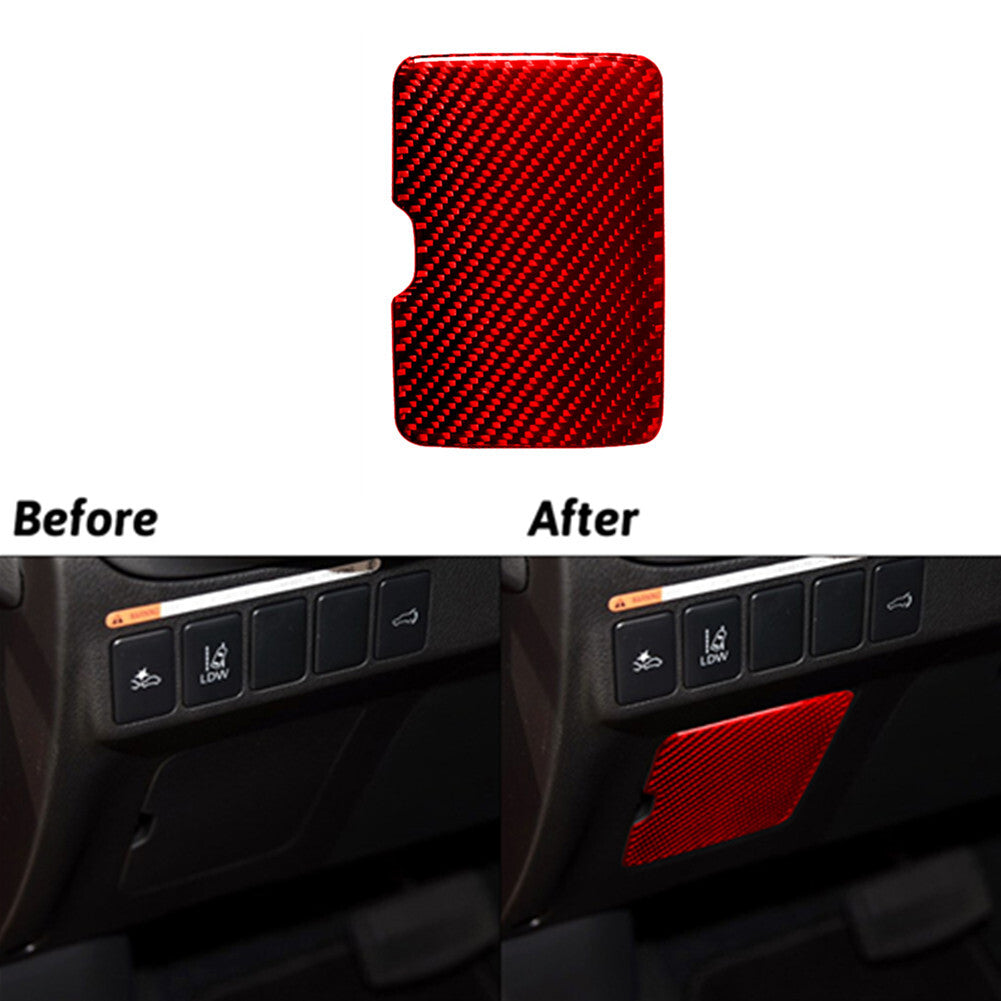 Red Carbon Fiber Driver Side Fuse Box Trim for Mitsubishi Outlander 2014-2016