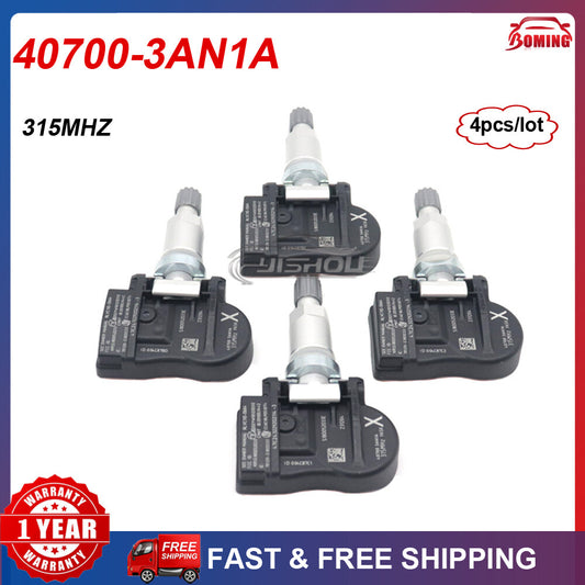 4PCS TPMS Tire Pressure Sensor 40700-3AN1A for Nissan Leaf Sentra Versa 315Mhz