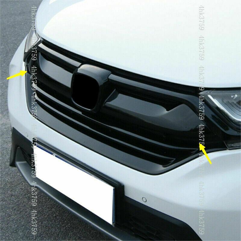 for Honda CRV CR-V 2017-22 Glossy Black ABS Front Grille Moulding Cover Trim 1x