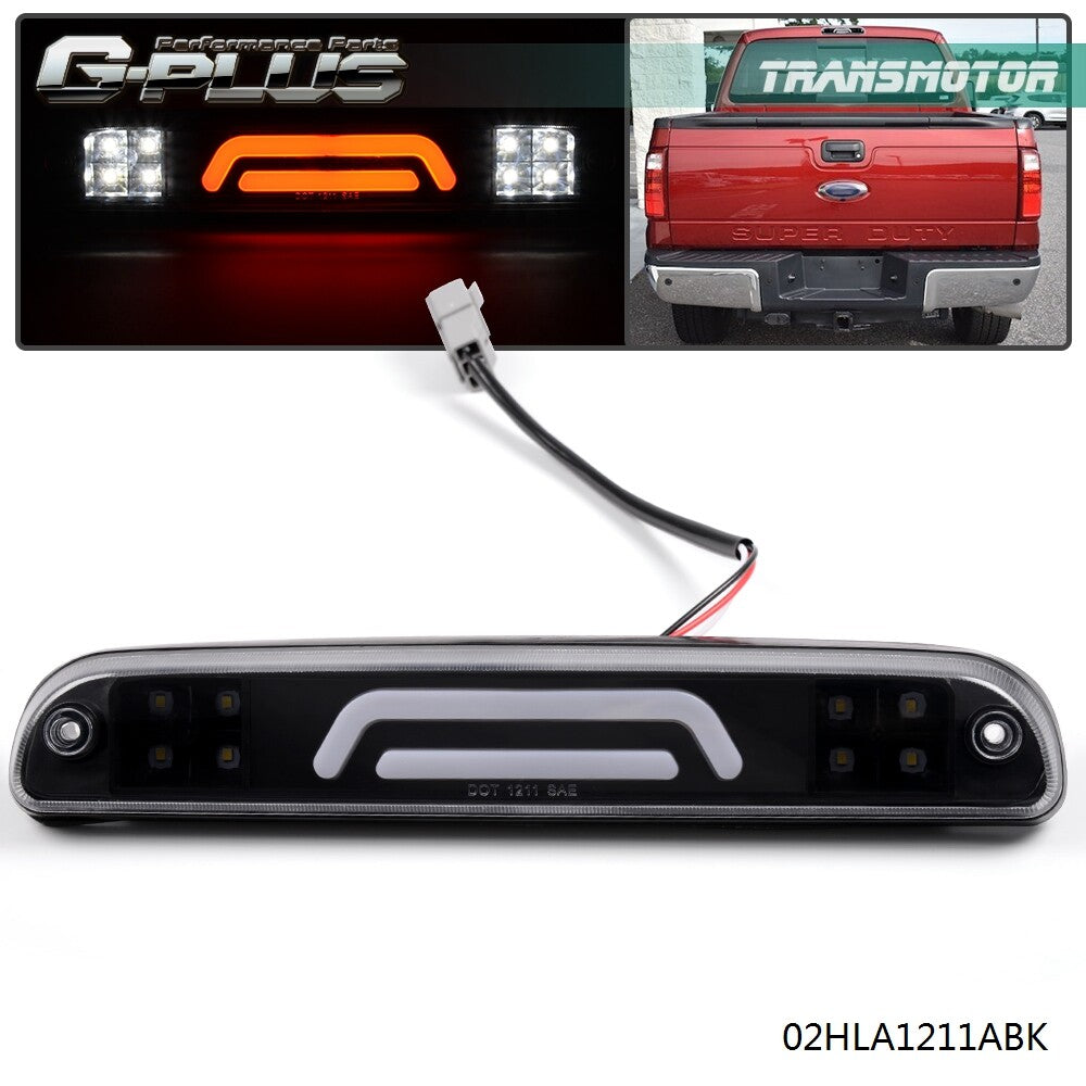 Black Fit For 1999 - 16 Fu Version Super Duty F-250 F-350 Third 3rd Brake LED