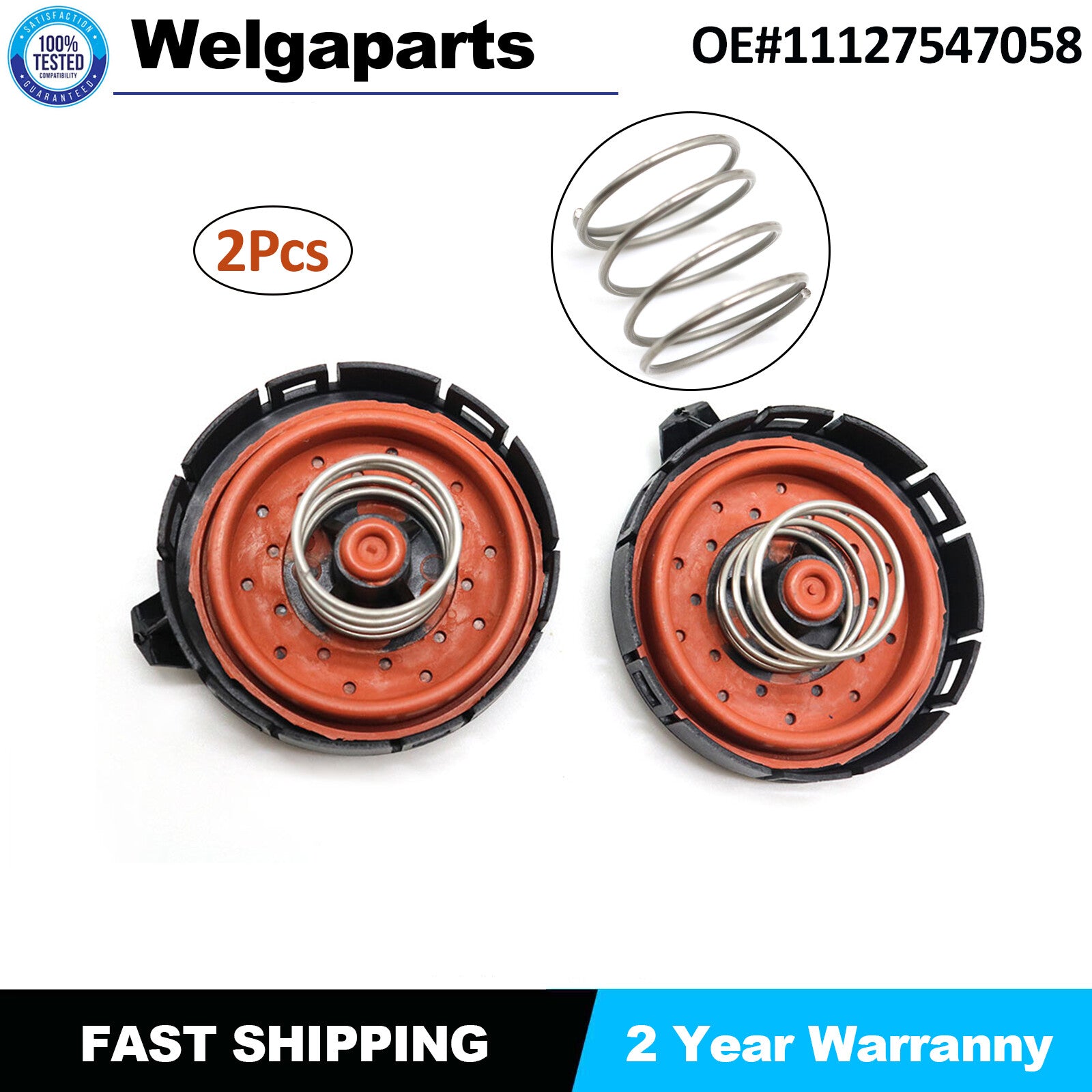2x PCV Valve Repair Kit for BMW 550i 650i 750i 745i 745Li X5 4.8L V8 11127547058