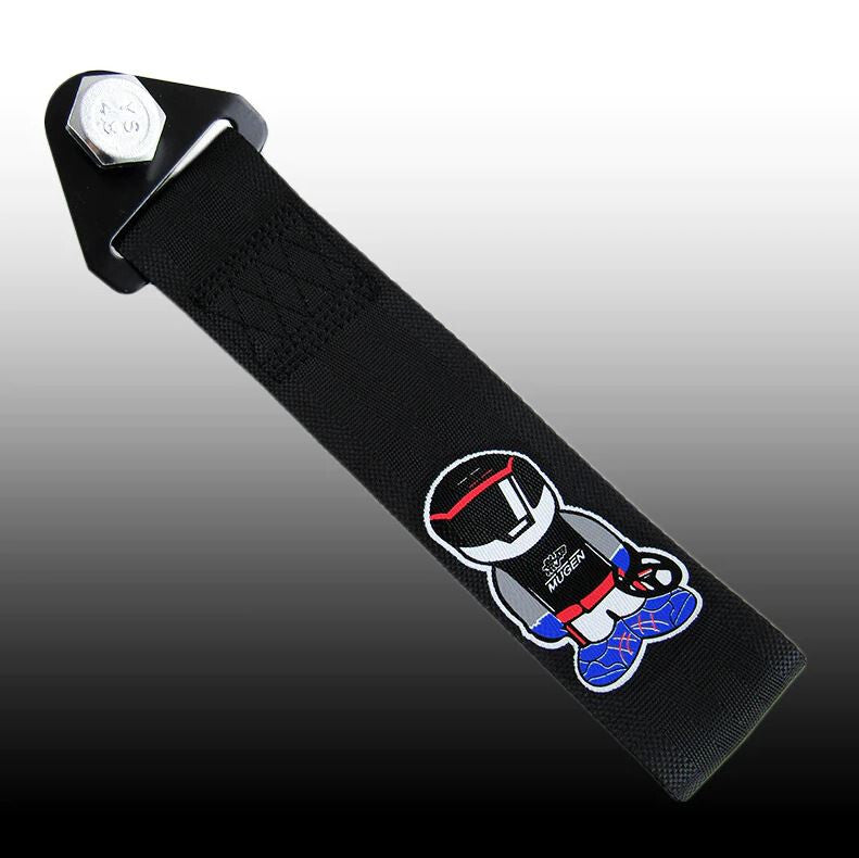 Car tow cover, trunk boot, bumper tow hook, black Mugen, for Subaru .