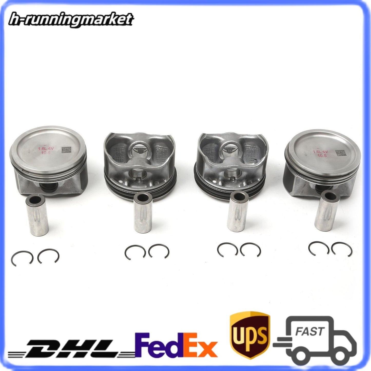4X EA111 Engine Pistons  Rings Set STD/76.5mm for VW for Jetta 1.6L CLRA 2011-2016
