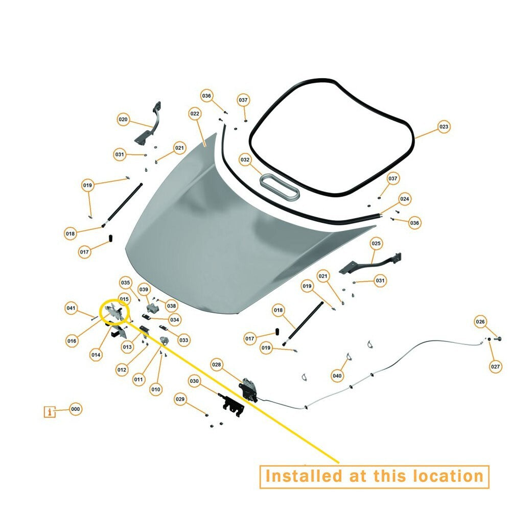 Equipment Manufacturer: 11A5261CP- Secondary Latch for McLaren MP4 650 Luggage Compartment Cover